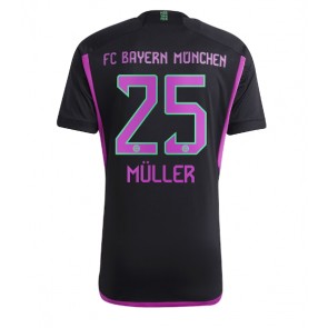 Bayern Munich Thomas Muller #25 Venkovní Dres 2023-24 Krátký Rukáv